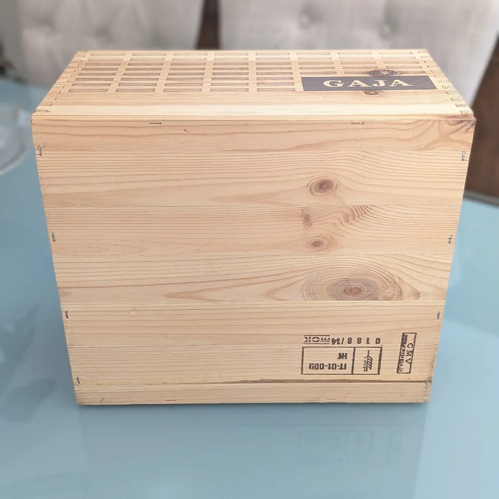 Wooden Wine Crate Storage Box, Italian Wine Box, Rustic Home Decor, Gaja